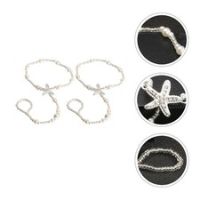  2 Pcs Pearl Barfußsandale