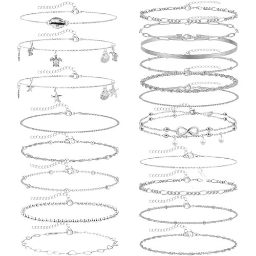 Fußkette damen silber - fußkette, 19er