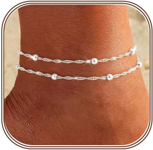 Fußkettchen damen silber - silber, 925