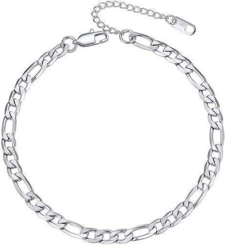 Fußkette edelstahl 18k - fußkette,