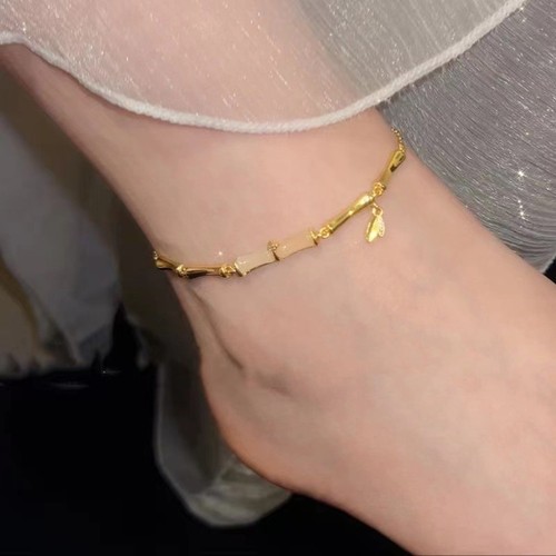 Fußkette kupfer verstellbar - fußkette,
